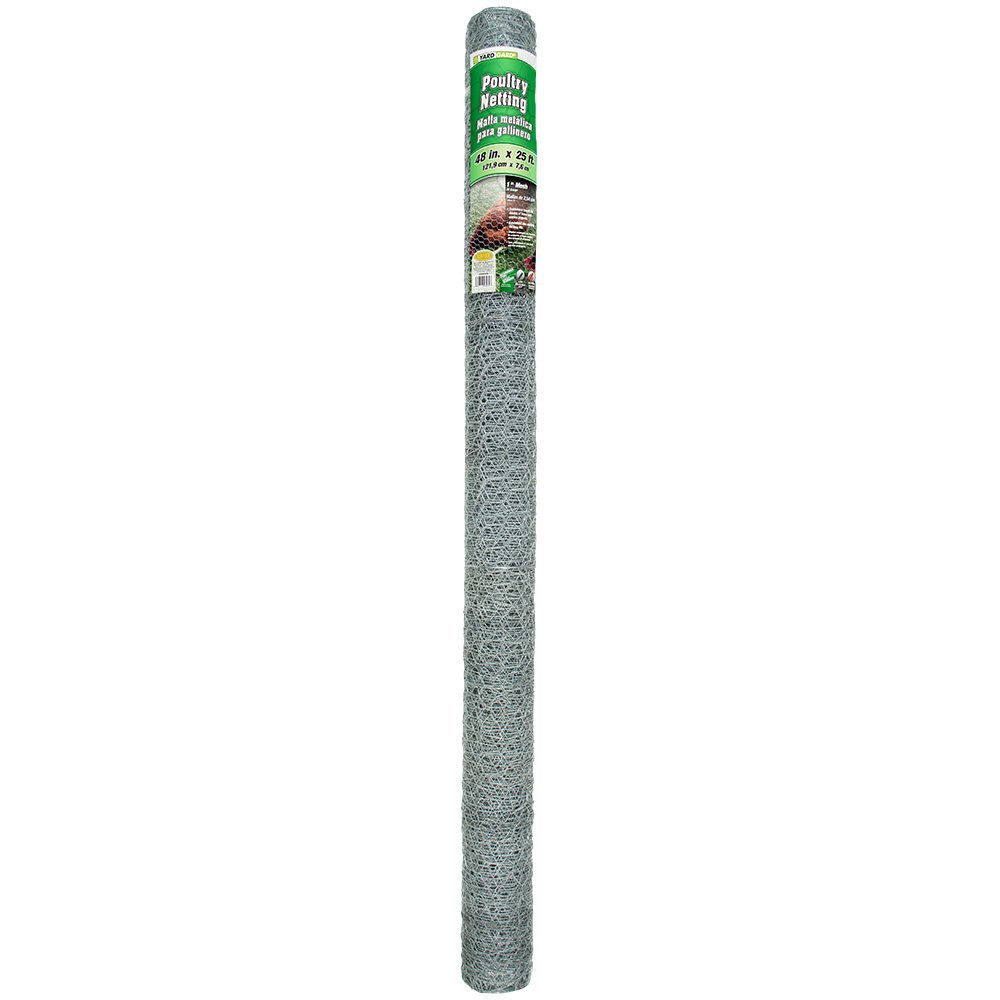 YardGard® 308406B Galvanized Poultry Netting, 20-Gauge, 1" Mesh, 48" x 25'