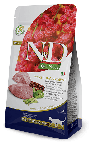 Farmina N&D Quinoa Functional Feline Weight Management Lamb Formula Dry Cat Food