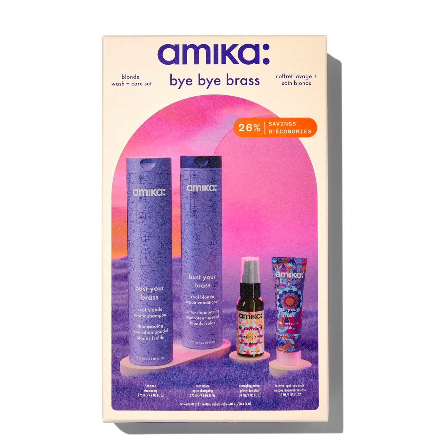 amika Bye Bye Brass Blonde Wash + Care Set (limited)