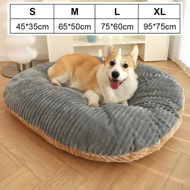 Soft Padded Dog Bed Grey Double Side Mat S