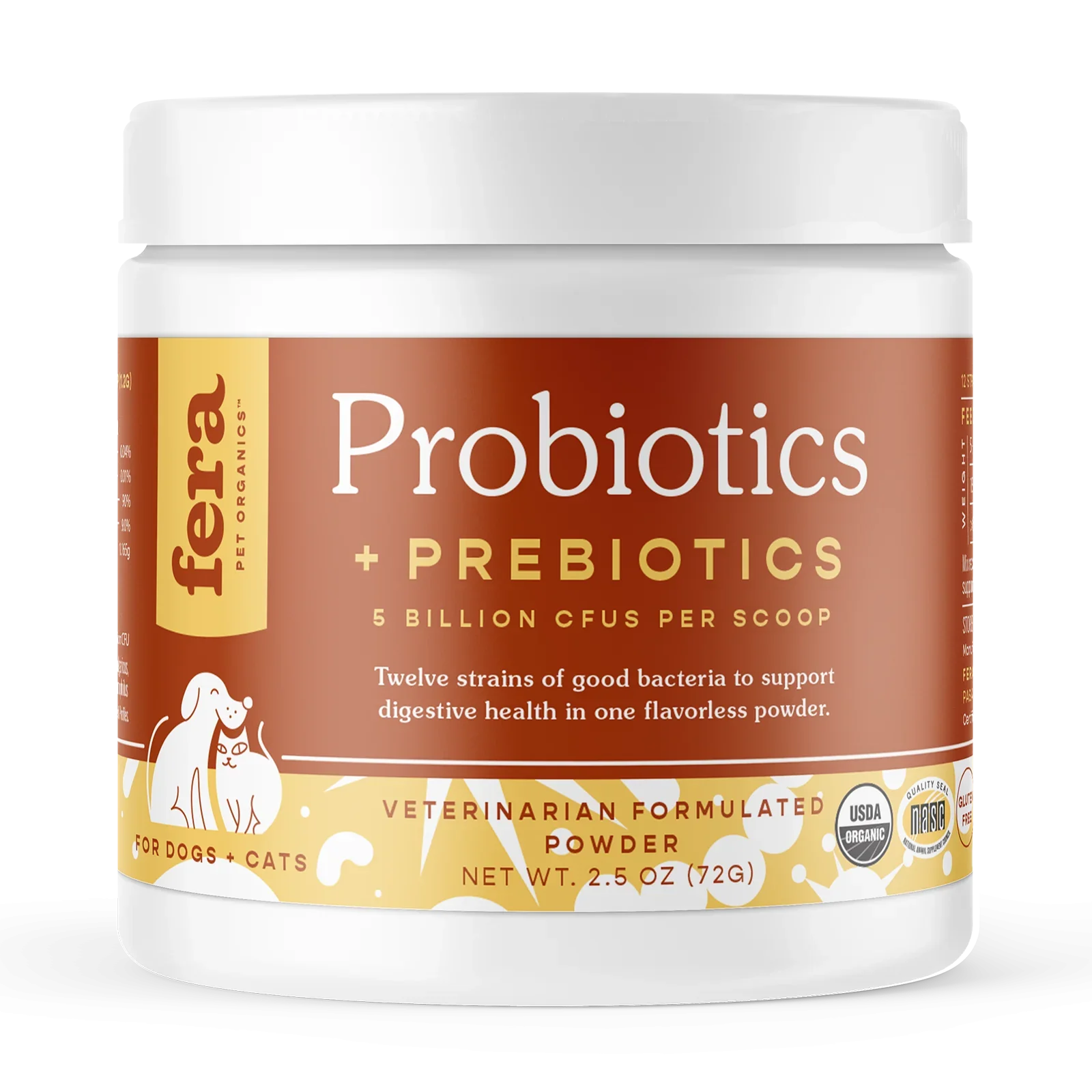Fera Pet Organics - USDA Organic Probiotics with Prebiotics