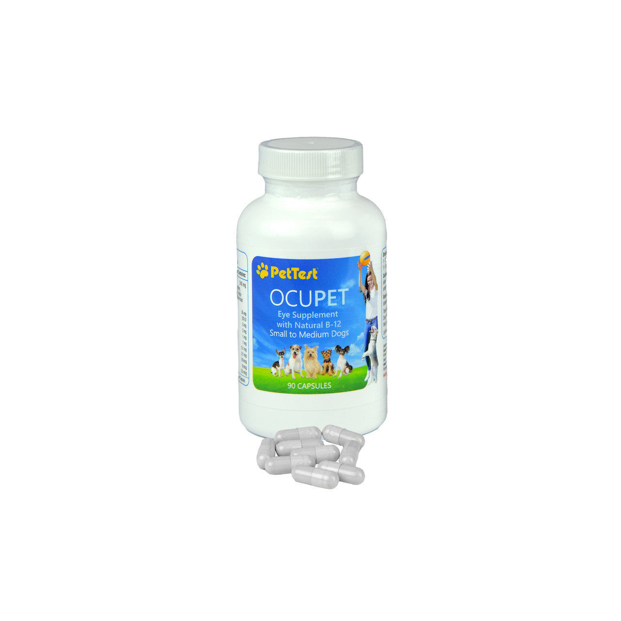 PetTest OcuPet Eye Supplement with Natural B-12 for Cats & Dogs