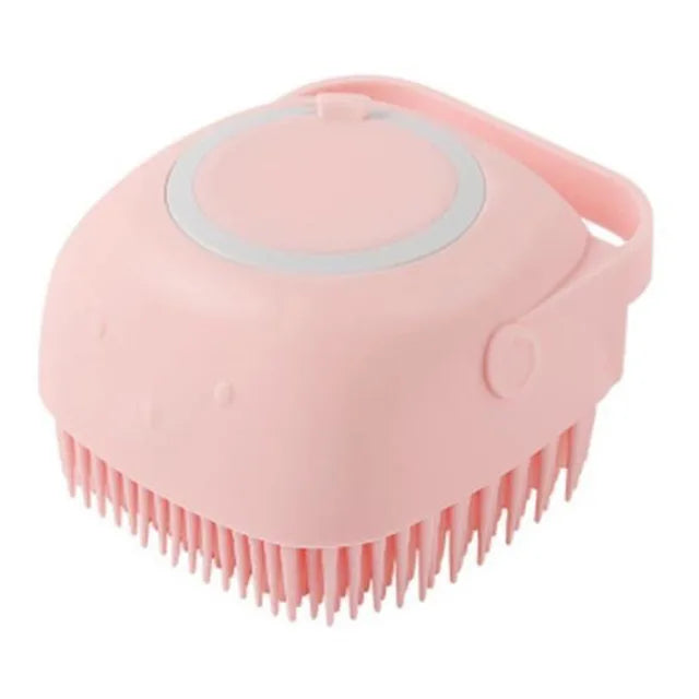 Bath Massage Gloves for Large Dogs and Cats Square Pink As the pictures