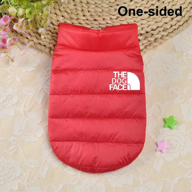 Double Sided Dog Coat Winter Warm single-sided redB M