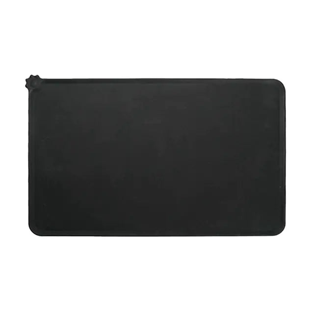 Silicone Pet Bowl Mat Black 48x30cm