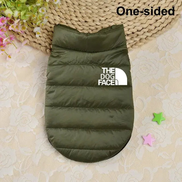 Double Sided Dog Coat Winter Warm single-sided greenB XXL