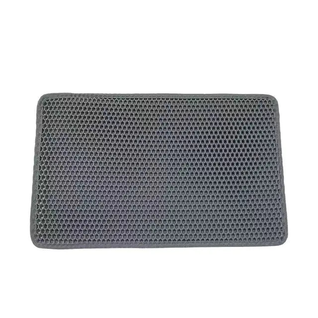 Double Layer Waterproof Cat Litter Mat Gray 55X75CM
