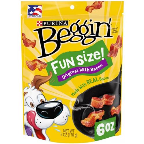 Purina Beggin' Small Breed Chewy Dog Treats Littles Original with Bacon - 6oz